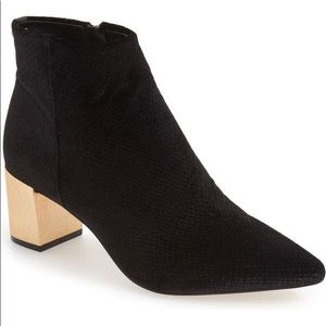 Calvin Klein gold heel booties